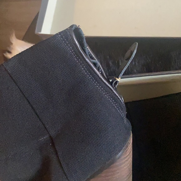 37.5 🔖 RAG & BONE Classic Newbury Canvas Boots Black - Picture 7 of 10